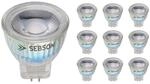 SEBSON LED Lampe GU4/ MR11 12V DC warmwei&szlig; 3W, ersetzt 20W - 10er Set | GU4...