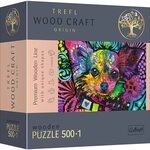 Trefl - Holzpuzzle, Bunter Welpe - 500+1 Teile, Wood Craft, unregelm&auml;&szlig;ige...