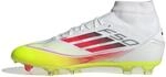 adidas Damen F50 League Mid Football Boots FG/MG Women, Cloud White/Lucid Red/Solar