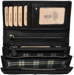 Benthill Geldb&ouml;rse Damen Leder - Hochwertige Echt-Leder Damen Portemonnaie mit RFID