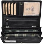 Benthill Portemonnaie Damen Leder - Hochwertige weiche Vintage Echtleder Damen