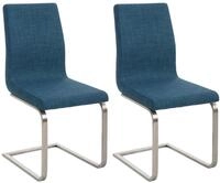CLP Esszimmerst&uuml;hle 2er Set Belfort Stoff, Moderne Freischwinger mit...