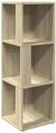 vidaXL Eckregal mit 3 F&auml;chern Standregal B&uuml;cherregal Wandregal Regal Eckschrank