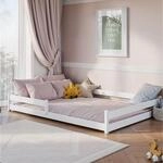 Kids Collective Kinderbett Bodenbett 140x200 cm mit Rausfallschutz & Lattenrost