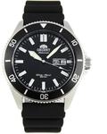 Orient Mako III (44 mm) schwarzes Zifferblatt/schwarzes Silikonarmband RA-AA0010B19B