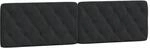 vidaXL Kopfteil-Kissen Schwarz 200 cm Samt