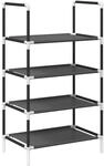 vidaXL Schuhregal 4 Ebenen Schwarz 44x28x77 cm Vliesstoff