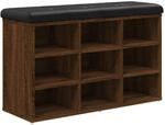 vidaXL Schuhbank Braun Eichen-Optik 82x32x50 cm Holzwerkstoff