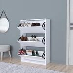 [en.casa] Schuhschrank Aurskog Schuhkipper f&uuml;r 18 Paare Schuhkommode mit 3