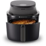 Philips Airfryer 3000 Serie Hei&szlig;luftfritteuse, Schwarz, 7,2L | Sichtfenster,