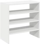 vidaXL Schuhregale 2 STK. Stapelbar Wei&szlig; 60x30x30,5 cm