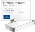 Villeroy & Boch Elements Striking Handtuchhalter, eckig &ndash; Chrom | F&uuml;r...