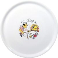 HENDI Pizzateller, Porzellan, Muster: Pizzabacken, Geschirrsp&uuml;ler und Mikrowellen