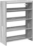 vidaXL Schuhregal Grau Sonoma 60x25x81 cm Holzwerkstoff