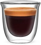Bialetti Set 2 Becher Double Wall Firenze, 80ml, W&auml;rmeisolierung, Borosilikatglas