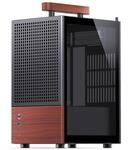 Jonsbo T6 Mini-ITX PC-Geh&auml;use &ndash; Schwarz, Tempered Glass & Holzgriff,...