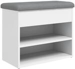 vidaXL Schuhbank Wei&szlig; 62 x 32 x 50 cm Holzwerkstoff