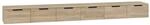 vidaXL Wandschr&auml;nke 2 STK. Sonoma-Eiche 102x30x20 cm Holzwerkstoff