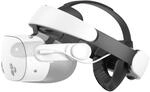 KIWI design H4 Boost Head Strap mit Akku Kompatibel mit Meta Quest 3/3S Komfort Halo