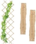 Relaxdays Rankgitter ausziehbar, 3er Set, Rankhilfe Kletterpflanzen, 180x60 cm,