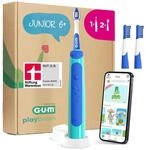 GUM Playbrush JUNIOR 6+ elektrische Zahnb&uuml;rste | Interaktive Spiel-App | Extra