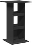 vidaXL Bartisch mit Ablagen Schwarz 60x60x102 cm Holzwerkstoff