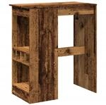 vidaXL Bartisch mit Regal Altholz-Optik 90x47,5x103,5 cm Holzwerkstoff