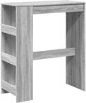 vidaXL Bartisch mit Regal Grau Sonoma 90x40x103,5 cm Holzwerkstoff