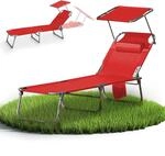 VCM Sonnenliege klappbar | Ma&szlig;e ca. L. 185 x H. 24 x B. 55 cm | Gartenliege faltbar