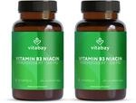 Vitabay Vitamin B3 Niacin 500 mg - 180 Vegane Flush Free Niacinamide Kapseln -