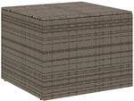 vidaXL Gartentruhe Grau 291L Poly Rattan