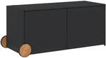 vidaXL Gartentruhe mit Rollen, Kissenbox Auflagenbox mit Deckel, Gartenbox Garten