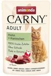 animonda Carny Katzenfutter nass Huhn + Kaninchen, 12 Portionsbeutel (12 x 85g),