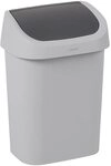 Curver VB 772860 Mistral Abfalleimer 10 L Schaukel, Plastik, grau