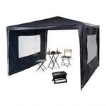 Relaxdays Pavillon, blau, 300 x 300 x 250 cm, 10020810_45
