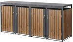 ML-Design M&uuml;lltonnenbox 4er 240L, M&uuml;lltonnenverkleidung f&uuml;r 4 M&uuml;lltonnen,