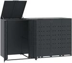 vidaXL M&uuml;lltonnenbox f&uuml;r 3 Tonnen Anthrazit 207x79x117 cm Stahl