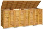 vidaXL M&uuml;lltonnenbox f&uuml;r 4 Tonnen 280x89x117 cm Massivholz Akazie