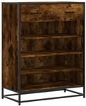 vidaXL Schuhschrank R&auml;uchereiche 75x38x97,5 cm Holzwerkstoff Metall