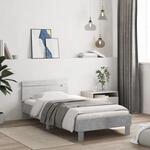 vidaXL Bettgestell, Bettrahmen mit Lattenrost, Bett G&auml;stebett mit Kopfteil