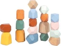 small foot Balanciersteine "Safari" aus Holz, 18 Bausteine, Montessori-Spielzeug f&uuml;r