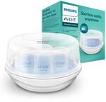 AVENT Mikrowellen Sterilisator, Dampf-Sterilisator f&uuml;r bis zu 4 Babyflaschen,