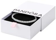 PANDORA Sterling silver Man-made crystal Blue 591469C02 Damenarmband