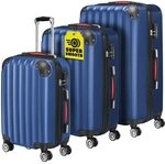 Monzana&reg; 3tlg. Kofferset Baseline Hartschalen Koffer M-L-XL Gel-Griffe 4 Rollen