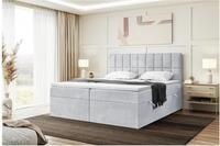 MEBLINI Boxspringbett mit Bettkasten - 140x200 - Gepolstert Doppelbett mit Matratze