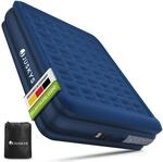 Juskys Luftmatratze Sapri L in Blau - 2 Personen Luftbett selbstaufblasend -