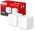 Mercusys Halo H1500X Wi-Fi 6 Mesh WLAN Set (2er Pack), AX1500 Dual Band Router &