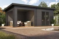Finnhaus Wolff WPC Ger&auml;tehaus Tona 6030 28 Anthrazit Ger&auml;tehaus aus Holz/Kunststoff