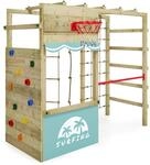 Wickey Kletterger&uuml;st Outdoor Spielturm Smart Action mit pastellblauer Plane,