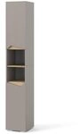 Vicco Badschrank Marelle, Greige/Artisan, 30 x 180 cm mit T&uuml;ren, und offenen